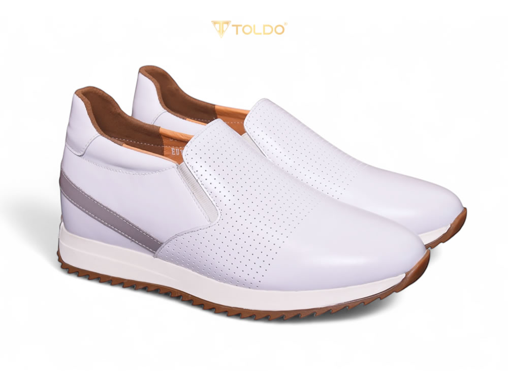 Giày cao 7cm màu trắng cao cấp sc 9